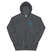 Load image into Gallery viewer, Watch Hill &#39;Surf Co.’ Unisex Hoodie (Blue) - Watch Hill RI t-shirts with vintage surfing and motorcycle designs.
