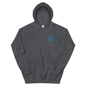 Watch Hill 'Surf Co.’ Unisex Hoodie (Blue) - Watch Hill RI t-shirts with vintage surfing and motorcycle designs.