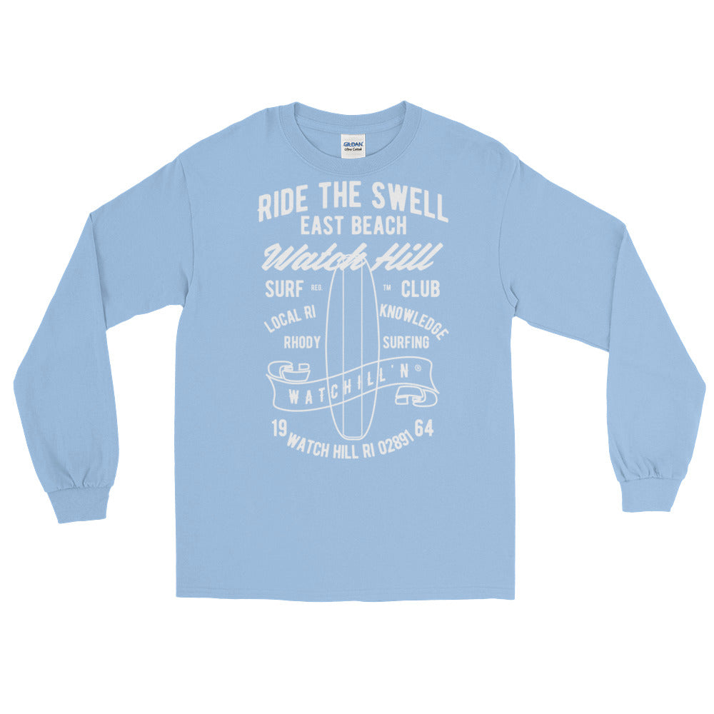 Watchill'n 'Ride the Swell' - Long-Sleeve T-Shirt (White) - Watchill'n