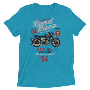 Watchill’n ‘Road Race’ Unisex Short sleeve t-shirt (Red/Grey) - Watchill'n