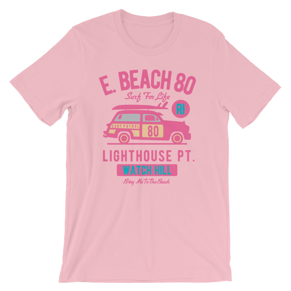 Watchill'n 'Beach Buggy' - Short-Sleeve Unisex T-Shirt (Pink/Turquoise) - Watchill'n
