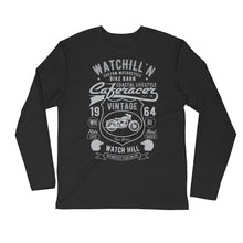 Load image into Gallery viewer, Watchill’n ‘Bike Barn’ Premium Long Sleeve Fitted Crew (Grey) - Watchill&#39;n