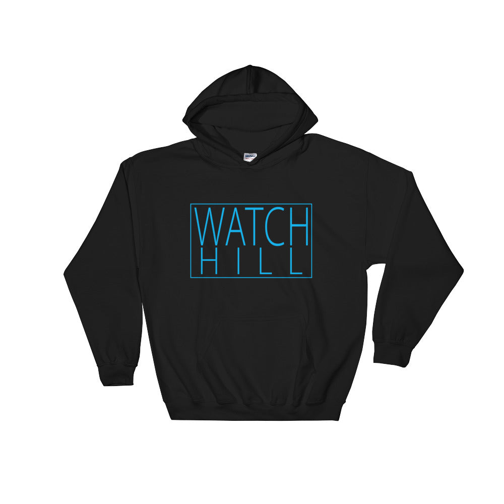 Watch Hill 'Rectangular Logo' - Hoodie (Cyan) - Watchill'n