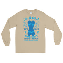 Load image into Gallery viewer, Watchill&#39;n &#39;Live to Skate&#39; - Long-Sleeve T-Shirt (Lt. Blue/Blue) - Watchill&#39;n