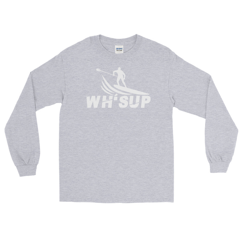 Watchill'n 'WH-SUP Paddle Boarding' - Long Sleeve T-Shirt (White) - Watchill'n