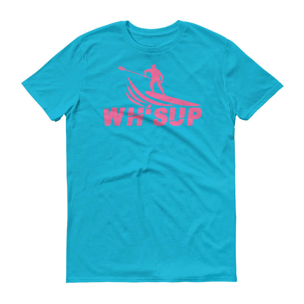 Watchill'n 'WH-SUP Paddle Boarding' - Short-Sleeve Unisex T-Shirt (Pink) - Watchill'n