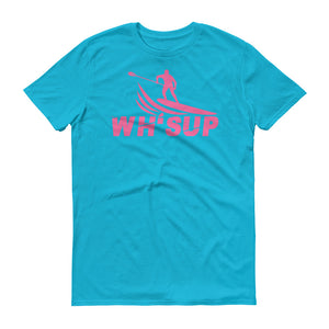 Watchill'n 'WH-SUP Paddle Boarding' - Short-Sleeve Unisex T-Shirt (Pink) - Watchill'n