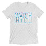 Watch Hill Rectangular Logo Premium Unisex Short Sleeve T-shirt (Cyan) - Watchill'n