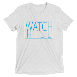Watch Hill Rectangular Logo Premium Unisex Short Sleeve T-shirt (Cyan) - Watchill'n