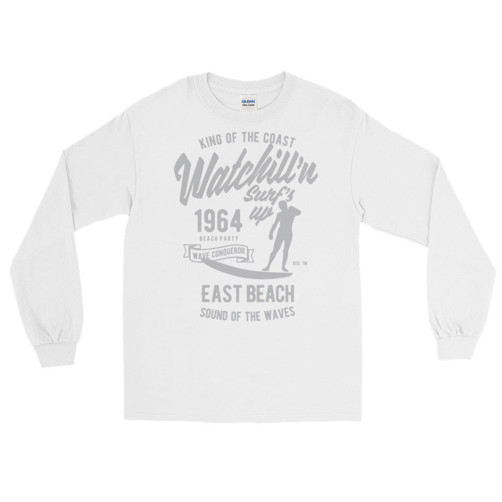 Watchill'n 'Surf's Up' - Long-Sleeve T-Shirt (Grey) - Watchill'n