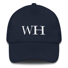 Load image into Gallery viewer, Watch Hill &#39;WH&#39; Logo Hat (White) - Watch Hill RI t-shirts with vintage surfing and motorcycle designs.