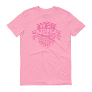 Watchill'n 'Paddle Board Club' - Short-Sleeve Unisex T-Shirt (Pink) - Watchill'n