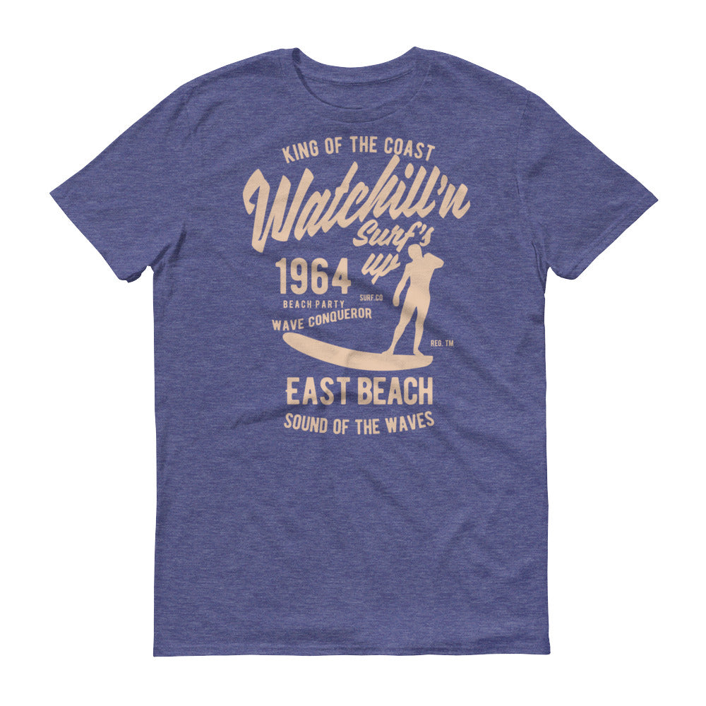 Watchill'n 'Surf's Up' - Short-Sleeve Unisex T-Shirt (Khaki) - Watchill'n