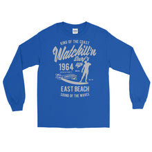 Load image into Gallery viewer, Watchill&#39;n &#39;Surf&#39;s Up&#39; - Long-Sleeve T-Shirt (Grey) - Watchill&#39;n