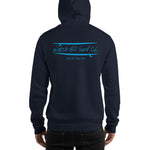 Watch Hill Surf Co. 'Parallel Boards' Unisex Hoodie - (Blue) - Watch Hill RI t-shirts with vintage surfing and motorcycle designs.