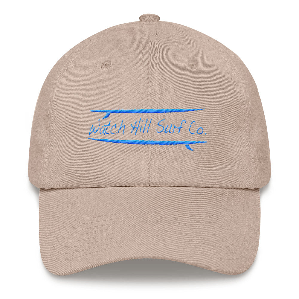 Watch Hill Surf Co. 'Parallel Boards' Hat (Cyan) - Watch Hill RI t-shirts with vintage surfing and motorcycle designs.