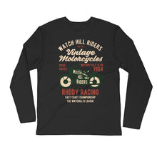 Load image into Gallery viewer, Watchill’n &#39;Vintage Motorcycles&#39; Premium Long Sleeve Fitted Crew (Green/Creme) - Watchill&#39;n