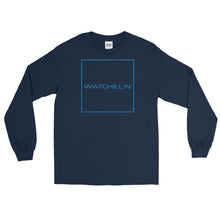Load image into Gallery viewer, Watchill&#39;n &#39;Box Logo&#39; - Long Sleeve T-Shirt (Blue) - Watchill&#39;n