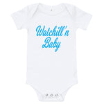 Watchill'n 'Baby' - Jersey Short Sleeve One Piece (Cyan) - Watch Hill RI t-shirts with vintage surfing and motorcycle designs.