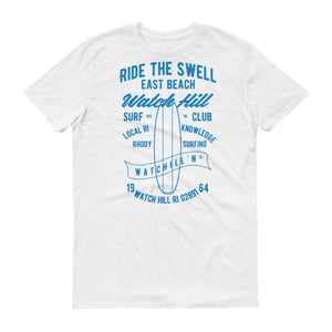 Watchill'n 'Ride the Swell' - Short-Sleeve Unisex T-Shirt (Blue) - Watchill'n