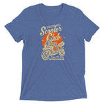 Watchill’n ‘Scooter Club’ Unisex Short Sleeve t-shirt (Creme/Orange) - Watch Hill RI t-shirts with vintage surfing and motorcycle designs.