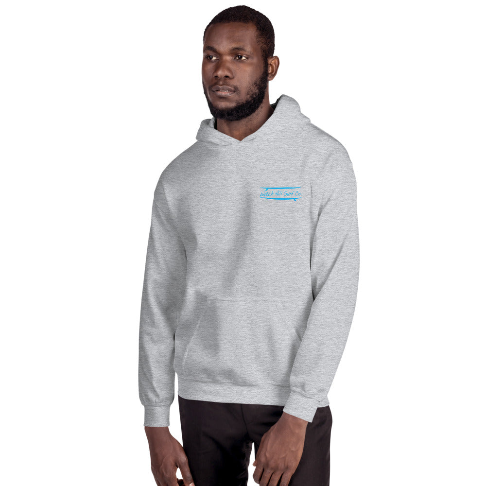 Watch Hill Surf Co. 'Parallel Boards' Unisex Hoodie - (Blue) - Watch Hill RI t-shirts with vintage surfing and motorcycle designs.