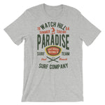 Watchill'n 'Summer Surfing' - Short-Sleeve Unisex T-Shirt (Green/Terracotta) - Watchill'n
