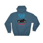 Watchill'n 'Rhody Rides' - Hooded Sweatshirt (Blue/Red) - Watchill'n