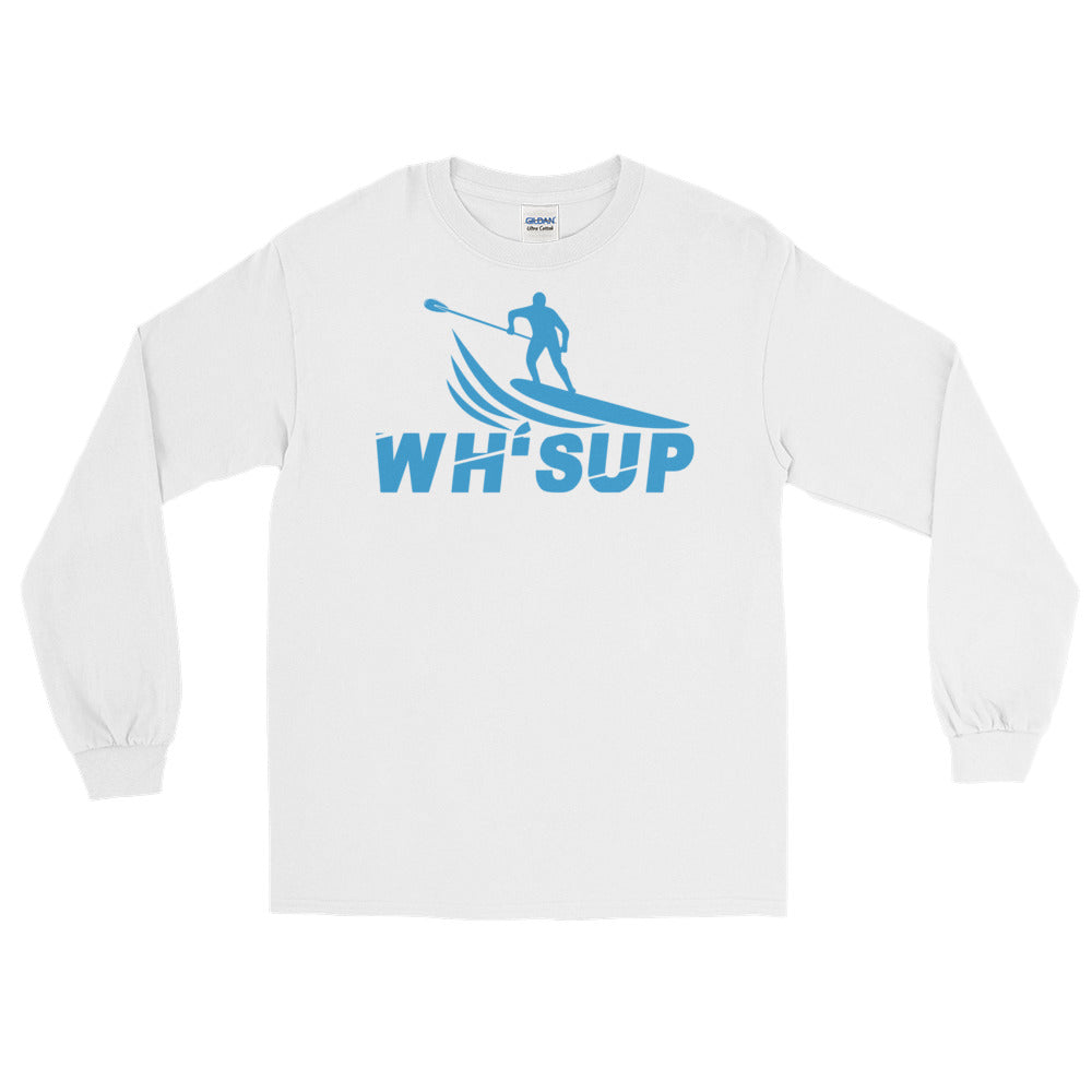 Watchill'n 'WH-SUP Paddle Boarding' - Long-Sleeve T-Shirt (Blue) - Watchill'n