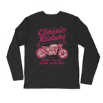 Watchill’n ‘Coastal Classic’ Premium Long Sleeve Fitted Crew (Raspberry/Creme) - Watchill'n