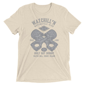 Watchill’n ‘Built Not Bought’ Unisex Short sleeve t-shirt (Grey) - Watchill'n
