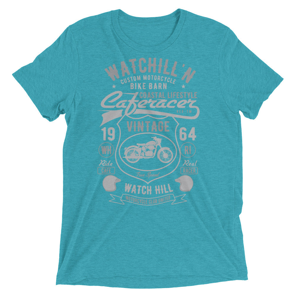 Watchill’n ‘Bike Barn’ Unisex Short sleeve t-shirt (Dk Grey/Grey) - Watchill'n