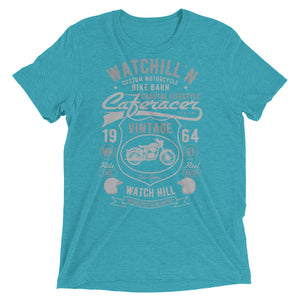 Watchill’n ‘Bike Barn’ Unisex Short sleeve t-shirt (Dk Grey/Grey) - Watchill'n