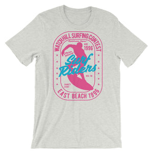 Watchill'n 'Surf Riders' - Short-Sleeve Unisex T-Shirt (Pink) - Watchill'n