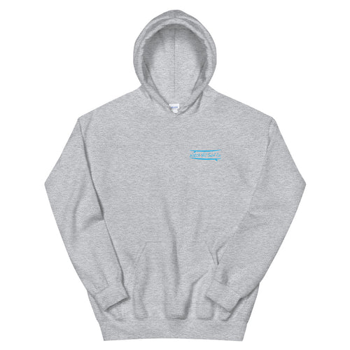 Watch Hill Surf Co. 'Parallel Boards' Unisex Hoodie - (Blue) - Watch Hill RI t-shirts with vintage surfing and motorcycle designs.