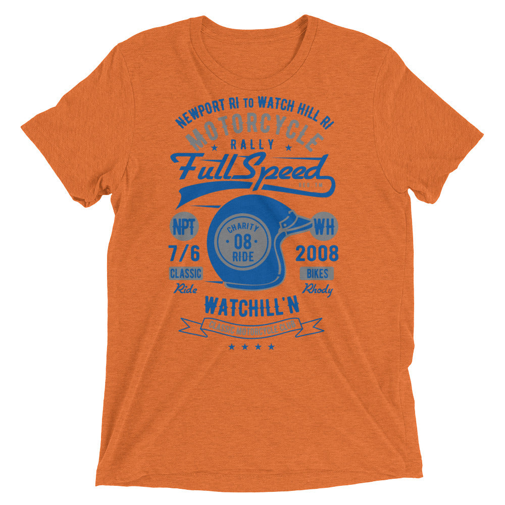 Watchill’n ‘Full Speed’ Unisex Short sleeve t-shirt (Grey/Blue) - Watchill'n