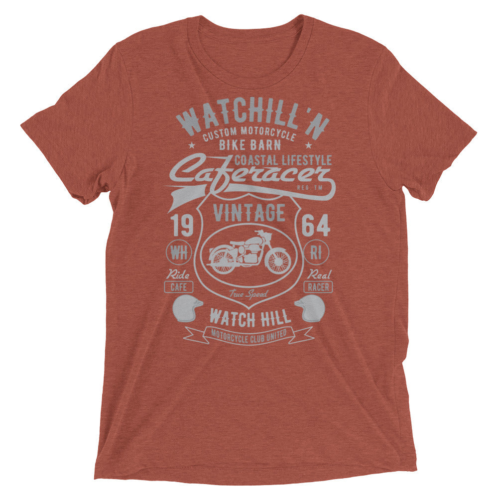 Watchill’n ‘Bike Barn’ Unisex Short sleeve t-shirt (Dk Grey/Grey) - Watchill'n