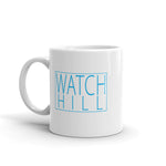 Watch Hill 'Box Logo' Ceramic Mug - (Cyan) - Watch Hill RI t-shirts with vintage surfing and motorcycle designs.