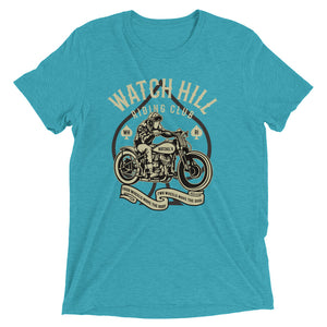 Watchill’n ‘Riders Club 2’ Unisex Short sleeve t-shirt (Creme/Dk Grey) - Watchill'n